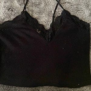 Bozzolo Black lace tanktop like new